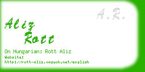 aliz rott business card